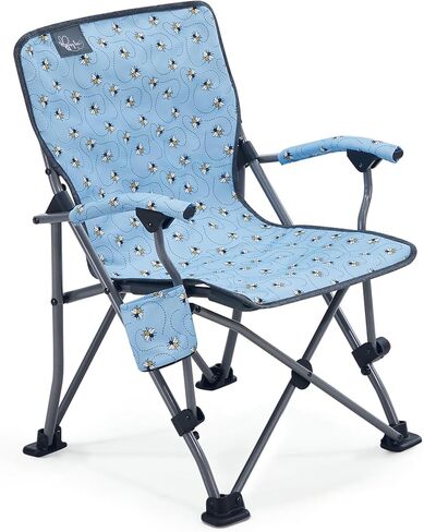 كرسي تخييم للأطفال كبير الحجم من Busy Bee مع حامل أكواب، كرسي أطفال عالي الظهر قابل للطي، مثالي للشاطئ والخارج، يدعم 150 رطلاً. in Kuwait