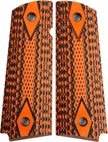 1911 Slim Line Full Size Compact 1911 EMP Grips Double Diamond G10 with Ambi Magwell Bobtail Roundbutt Bottom Cut Options in Saudi Arabia