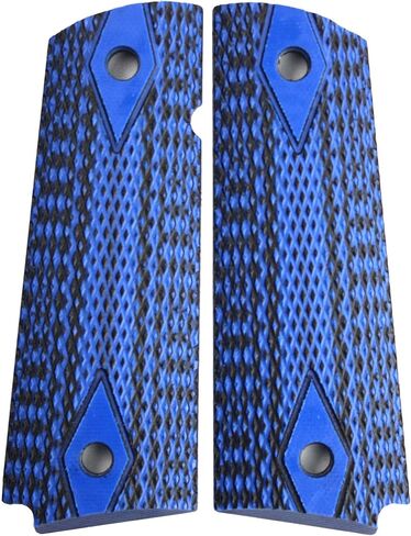 1911 Slim Line Full Size Compact 1911 EMP Grips Double Diamond G10 with Ambi Magwell Bobtail Roundbutt Bottom Cut Options in Saudi Arabia