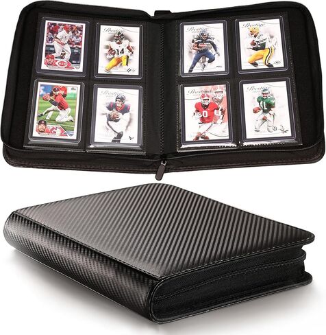 Toploader Binder 4 Pocket - يحمل 128 Toploaders مع الأكمام ل 3 "× 4" حاملات البطاقات الصلبة ذات الوجهين PU للبطاقة الرياضية ، MTG ، TCG ، اللعبة in Kuwait