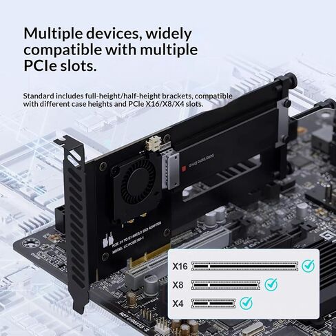 محولات PCIe 5.0 E1S عالية بما في ذلك مروحة التبريد لمصفوفات محركات الأقراص الصلبة NVMe في مروحة تخزين عالية الكثافة مبردة in Kuwait