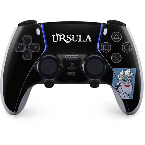 غلاف Skinit المخصص للألعاب متوافق مع وحدة تحكم PS5 DualSense Edge Pro - تصميم Disney Villains Ursula Ariel وFlounder المرخص رسميًا in Saudi Arabia