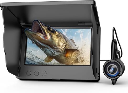 Eyoyo Underwater Fishing Camera 7": 1080P Portable Fish Finder w/DVR, Ice Fishing Camera w/ 8 IR Lights, 8H Battery, USB-C Charging, 15m/49ft Cable for Night & Lake Fishing in Saudi Arabia