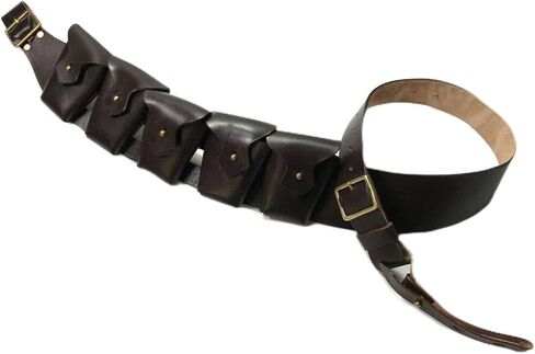 الثروة المشتركة الكندية البريطانية P1903 ذخيرة جلدية باندولير/الحرب العالمية الأولى والحرب العالمية الثانية الحرب العالمية الثانية مشابك ذخيرة دائرية على الكتف بني داكن in Kuwait