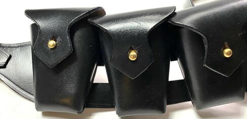 الثروة المشتركة الكندية البريطانية P1903 ذخيرة جلدية باندولير/الحرب العالمية الأولى والحرب العالمية الثانية الحرب العالمية الثانية مشابك ذخيرة دائرية على الكتف بني داكن in Kuwait