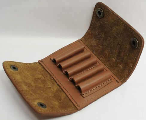 410 Gauge Shotgun Shell Pouch for Belt Tan Leather in Saudi Arabia