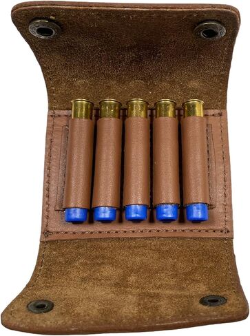 410 Gauge Shotgun Shell Pouch for Belt Tan Leather in Saudi Arabia
