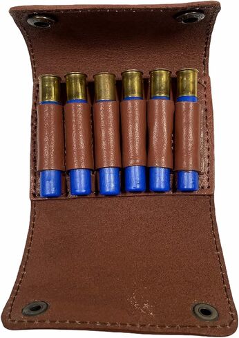 410 Gauge Shotgun Shell Pouch for Belt Tan Leather in Saudi Arabia