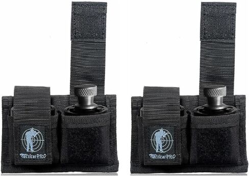 Speed Loader Pouch Case Holder Nylon Tactical Double Speedloader Belt Universal Fit .357 .44 Most from .38 to .45 Colt / 2 Packs in Saudi Arabia
