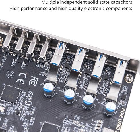 PCIe to USB3.2 20Gbps Expansion Card 8 Port Adapter with 4 USB TypeA and 4 USB Type C Ports ASM3142+VL822 for Desktop in Kuwait