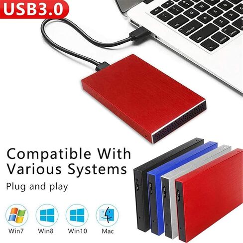 قرص صلب HDD 2.5 سعة 500 جيجابايت و1 تيرابايت و2 تيرابايت قرص صلب خارجي محمول خارجي لأجهزة الكمبيوتر المحمول (اللون: D) (ديناصور أبيض Doodle4) in Kuwait