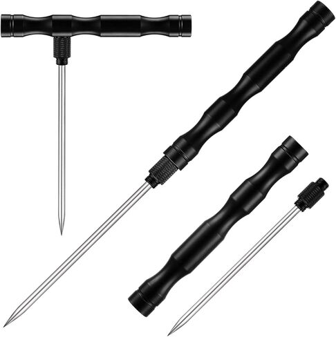 Soulchen 2 Pack Fish Venting Tool for Saltwater Fishing, Venting Kit for Deep Sea Fishes with Stainless Steel Needle, Fishing Tackle for Fish Release and Return, Aluminum Handle, Hidden Storage in Saudi Arabia