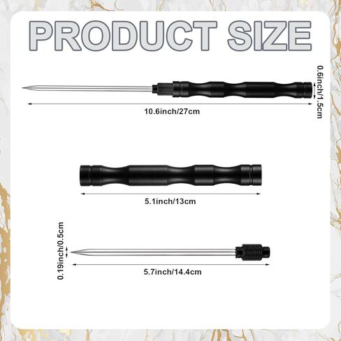 Soulchen 2 Pack Fish Venting Tool for Saltwater Fishing, Venting Kit for Deep Sea Fishes with Stainless Steel Needle, Fishing Tackle for Fish Release and Return, Aluminum Handle, Hidden Storage in Saudi Arabia