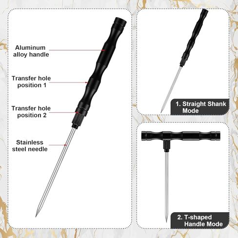 Soulchen 2 Pack Fish Venting Tool for Saltwater Fishing, Venting Kit for Deep Sea Fishes with Stainless Steel Needle, Fishing Tackle for Fish Release and Return, Aluminum Handle, Hidden Storage in Saudi Arabia