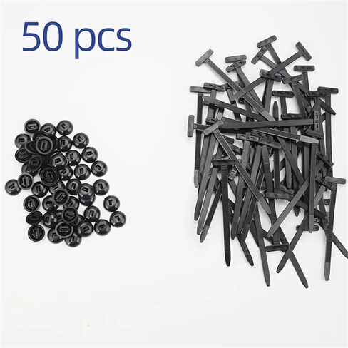 50pcs Heavy Duty Self-Locking Nylon Cable Ties Temperature Resistant, Multipurpose Plastic Cable Ties for Auto Repair, Office Outdoor Use, Includes Storage Holder in Saudi Arabia