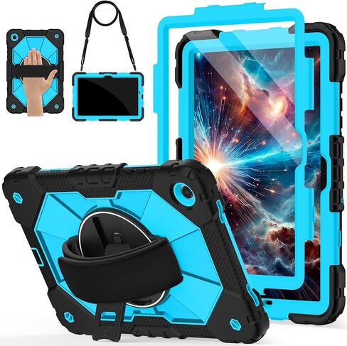 for Samsung Galaxy Tab A11 Plus/A9+ Case 2025/2023 11 Inch, Rugged Galaxy Tab A11+ Case Samsung A9 Plus Tablet Cover with 360 Rotating Stand Hand Strap Shoulder Strap Screen Protector,RosePink in Saudi Arabia