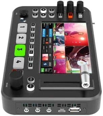 NeoLive R2 Plus Video Switcher for Live Streaming Mixer, 1080P 60Hz HDMI Output, 4 Channel Audio Switcher, Support Recording in Kuwait