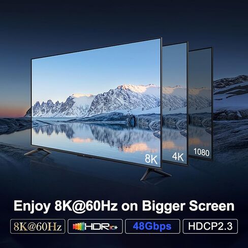 Y.D.F 8K 2 Way HDMI Switcher + 1 RCA إلى HDMI Converter (2 في 1) يدعم 4K@120 هرتز HDR10+ HDCP 2.3 HDMI 2.1 Switch 4:3/16:9 التبديل لـ N64 NGC Wii PS2/3/4/5/ Switch in Saudi Arabia
