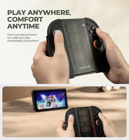 Dexnor for Nintendo Switch 2 Case 2025 Dockable Cover with Transformable Grip & Detachable Magnetic Card Holder 5 Games 2 SD Card Storage & Adjustable Kickstand & Front Cover & Ergonomic Design in Saudi Arabia