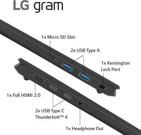 LG-gram Laptop-17 inch Touchscreen 2.5K - Intel Core Ultra 7 Processor - 32GB RAM -1TB PCIe SSD -Windows 11 -Backlit Keyboard - 2025 AI PC Copilot -Ultra Thin Lightweight -Business Work in Saudi Arabia
