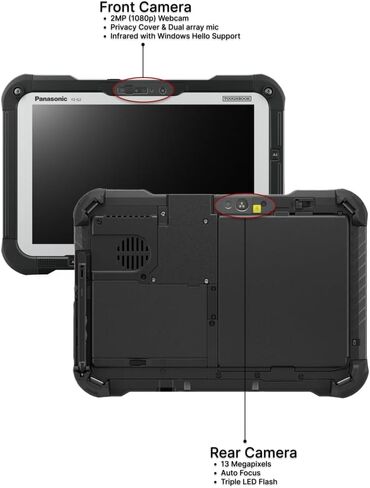 باناسونيك Toughbook G2 MK3 Intel Core Ultra 5 vPro (12 نواة) حتى 4.4 جيجا هرتز، 10.1 قفاز متعدد اللمس + محول رقمي، 16 جيجا بايت، 1 تيرابايت SSD، Wi-Fi 6E، 4G LTE، كاميرا ويب، Windows 11 Pro in Saudi Arabia