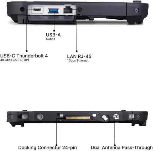 باناسونيك Toughbook G2 MK3 Intel Core Ultra 5 vPro (12 نواة) حتى 4.4 جيجا هرتز، 10.1 قفاز متعدد اللمس + محول رقمي، 16 جيجا بايت، 1 تيرابايت SSD، Wi-Fi 6E، 4G LTE، كاميرا ويب، Windows 11 Pro in Saudi Arabia