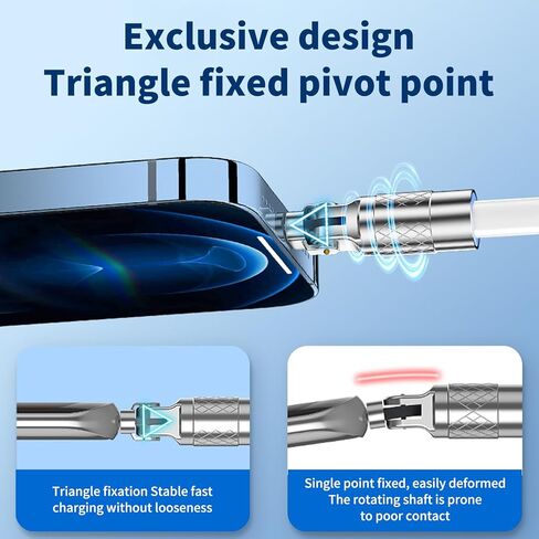 كابل USB A إلى USB C 【2 حزمة 3.3 قدم 5 أمبير 66 وات】 كابل شاحن من النوع C يدور 180 درجة شحن سريع متوافق مع هواتف iPhone 15/16/17 Series/Huawei/Xiaomi/Samsung والمزيد من الهواتف من النوع C (أبيض) in Saudi Arabia