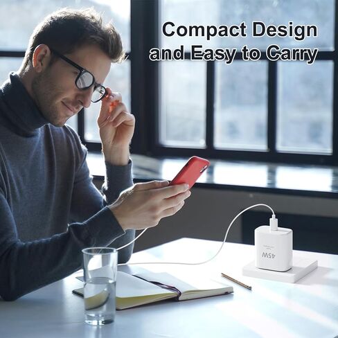 for i - Phone 17 16 Charger Fast Charging - 2 Pack 45W USB C Wall Charger Block Compatible with iPhone 17 Pro Max/17 Pro/17/17 Plus, iPhone 16 Pro Max/16 Pro/16, Samsung Phone in Saudi Arabia