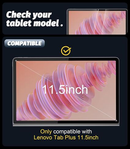 Orzero (2 Pack) Compatible for Lenovo Tab Plus 2024 11.5 Inch Tempered Glass Screen Protector, Protector De Pantalla 9H High Definition Anti-Scratch Bubble-Free in Saudi Arabia