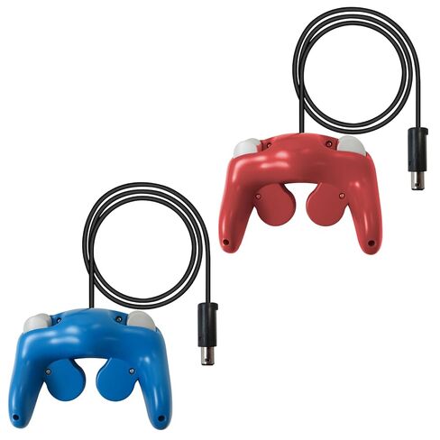 BGEHHCY قطعتان سلكيتان جديدتان لوحدة تحكم GameCube المتوافقة مع Wii/NGC | دعم متعدد اللاعبين - الأزرق والأحمر in Kuwait