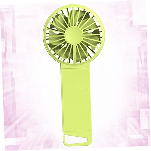 USB Folding Mini Fan Handheld Portable Fan with USB Charging Fluorescent Green for Home Office Travel Small Size 85x35x193mm in Saudi Arabia