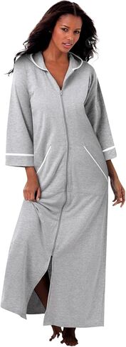 Dreams & Co. Plus Size Long French Terry Robe in Saudi Arabia