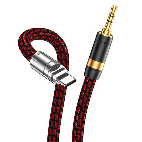 كابل USB C إلى 3.5 ملم صوت Aux Jack 3.2FT، سلك ستيريو للسيارة من النوع C إلى 3.5 ملم متوافق مع iPhone 17 16 15 Pro Max Air، Samsung Galaxy S25 S24 S23 S22 S21 Note 20 in Kuwait