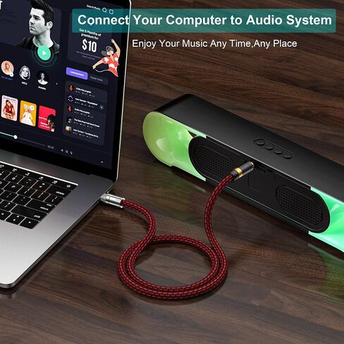 كابل USB C إلى 3.5 ملم صوت Aux Jack 3.2FT، سلك ستيريو للسيارة من النوع C إلى 3.5 ملم متوافق مع iPhone 17 16 15 Pro Max Air، Samsung Galaxy S25 S24 S23 S22 S21 Note 20 in Kuwait