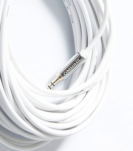 OMNIHIL 30 Feet Auxillary AUX Cable Compatible with Marshall Monitor Over-Ear Headphones in Saudi Arabia