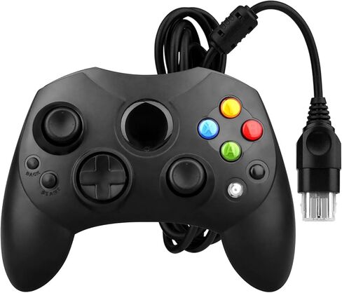 OSTENT Wired Controller S Type 2 A for Microsoft Old Generation Xbox Console Video Game Color Black in Saudi Arabia