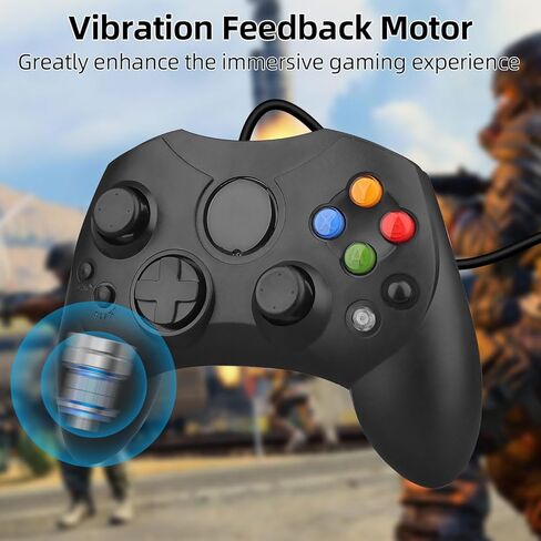 OSTENT Wired Controller S Type 2 A for Microsoft Old Generation Xbox Console Video Game Color Black in Saudi Arabia