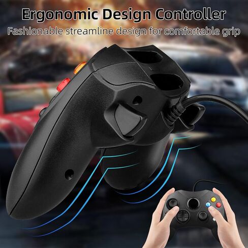 OSTENT Wired Controller S Type 2 A for Microsoft Old Generation Xbox Console Video Game Color Black in Saudi Arabia