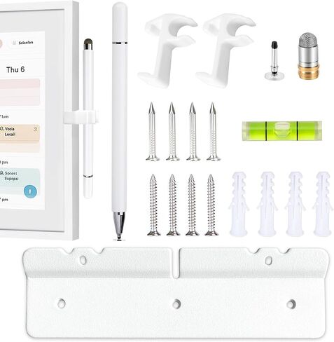 Stylus and No-Stud Wall Mount Bundle for Skylight 15-inch Calendar, Includes Dual-Tip Pen (Mesh/Disc) with 2 Spare Tips & Damage-Free Mounting Kit in Saudi Arabia