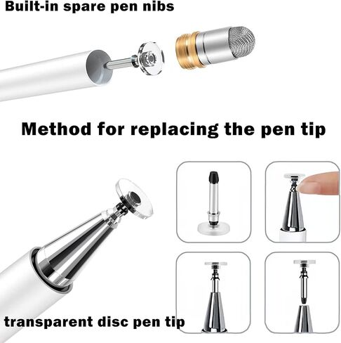Stylus and No-Stud Wall Mount Bundle for Skylight 15-inch Calendar, Includes Dual-Tip Pen (Mesh/Disc) with 2 Spare Tips & Damage-Free Mounting Kit in Saudi Arabia