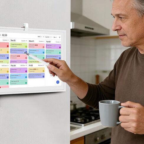 Stylus and No-Stud Wall Mount Bundle for Skylight 15-inch Calendar, Includes Dual-Tip Pen (Mesh/Disc) with 2 Spare Tips & Damage-Free Mounting Kit in Saudi Arabia
