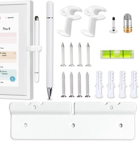 Stylus and No-Stud Wall Mount Bundle for Skylight 15-inch Calendar, Includes Dual-Tip Pen (Mesh/Disc) with 2 Spare Tips & Damage-Free Mounting Kit in Saudi Arabia