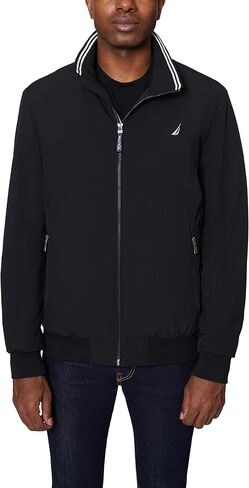 جاكيت Nautica Bomber للرجال - سترة ضد الرياح، مقاومة للماء، مقاومة للماء، الجولف، التنزه سيرًا على الأقدام، ركوب القوارب، ملابس كاجوال in Kuwait