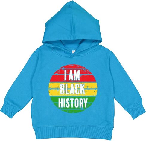 سترة بقلنسوة للأطفال الصغار من Inktastic I Am Black History باللون الأحمر والأصفر والأخضر in Kuwait
