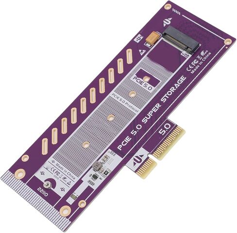 بطاقة محول Yunseity PCIe 5.0 X4 إلى M.2 NVMe، بطاقة توسيع SSD عالية السرعة بسرعة 128 جيجابت في الثانية مع سرعة تزيد عن 10000 ميجابايت / ثانية لأجهزة الكمبيوتر الشخصية لمحطات العمل ومنشئي المحتوى ومحترفي تكنولوجيا المعلومات in Kuwait