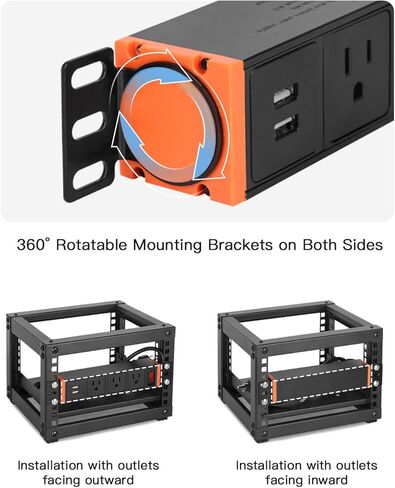 شريط طاقة PDU مثبت على حامل مقاس 10 بوصات، وحدة توزيع طاقة نصف حامل 1U، 3 منافذ تيار متردد، 2 منافذ USB-A، مفتاح تحميل زائد قابل لإعادة الضبط 15 أمبير، سلك 16AWG بطول 6 أقدام لخزائن شبكة خادم صغيرة مقاس 10 بوصات/رف/ذاتي in Kuwait