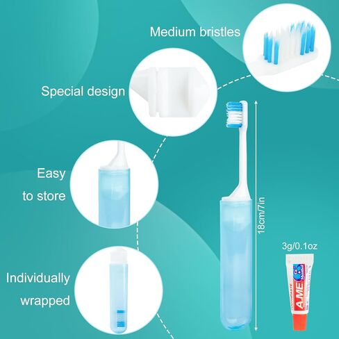 10 Sets Toiletry Kit Travel Size Toiletries Bulk Hygiene Kits Homeless Care Package Supplies in Zip Pouch,Homeless Kit Bulk Perfect for Camping,Hotel,Charity Men Women in Kuwait