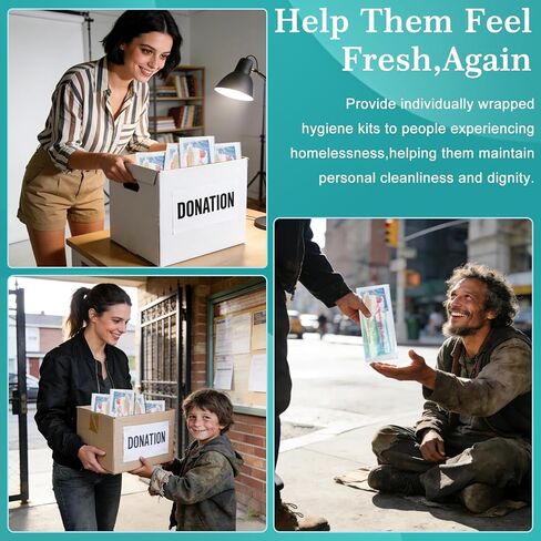 10 Sets Toiletry Kit Travel Size Toiletries Bulk Hygiene Kits Homeless Care Package Supplies in Zip Pouch,Homeless Kit Bulk Perfect for Camping,Hotel,Charity Men Women in Kuwait