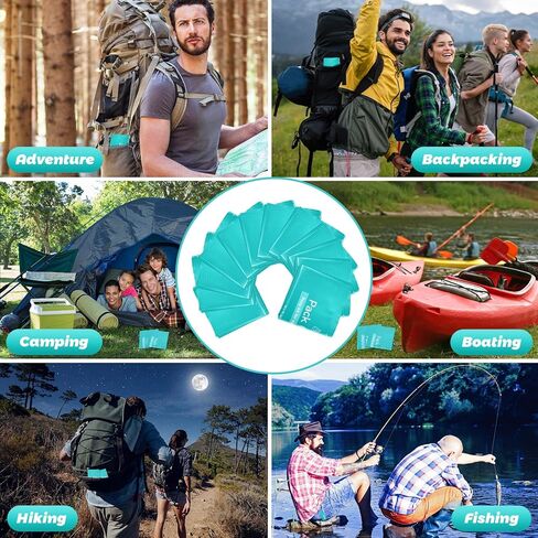 12 Pack Camping Poop Kit Includes Wet Wipes, Hand Wipes, Smell Disposal Bags, Poop Powder for Odor and Human Waste Bags for Camping Boating and Backpacking in Saudi Arabia