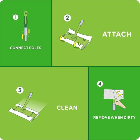 مجموعة ممسحة الأرضيات الجافة والرطبة Swiffer 92815 Sweeper® in Kuwait